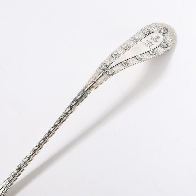 Tiffany and Co. Aesthetic Movement Tiffany & Co. Sterling & Gold Washed "Daisy" Pattern Ladle For Sale - Image 4 of 11