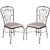 Brown Wrought Iron Garden Chairs - a Pair For Sale