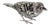 Antique Early 20th Century Continental Silver Bird Model For Sale