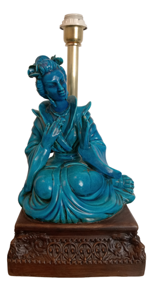 Oriental Woman Sculpture Lamp from G.E.S Sesto Fiorentino, 1960s