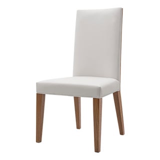 Modern Greg Sheres Style Walnut Backed Dining Chair - A Pair For Sale
