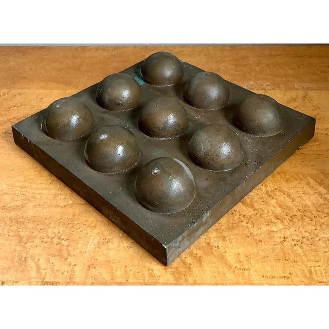 Vintage Abstract Geometric Lead Bubble Sculpture For Sale In West Palm - Image 6 of 12