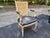 Late 20th Century Late 20th Century Pair of Custom Neo-Classical French Cane Back Chairs With Black Leather Seat For Sale - Image 5 of 9