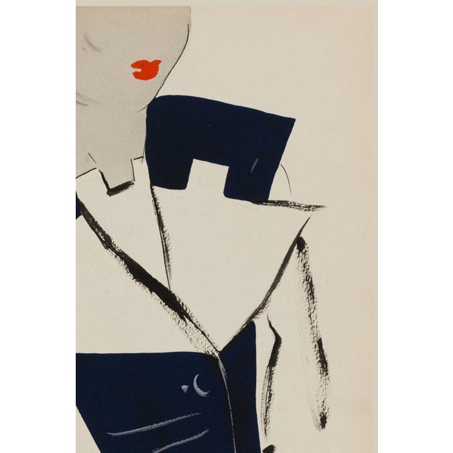 Vintage French Fashion Art Print – Hollywood Regency Decor, 36" X 48" For Sale In Buffalo - Image 6 of 9