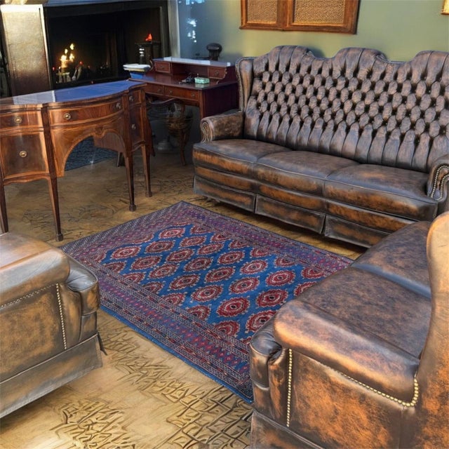 Chesterfield Gladstone Living Room Set, 1970, Set of 3 For Sale - Image 13 of 14