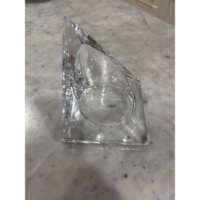 1960s Vintage Crystal Wine Coaster Designed by Tord Kjellström, Sweden. Bar Cart Accent, Vintage Barware, Palm Beach Regency, Hollywood Regency For Sale - Image 5 of 7
