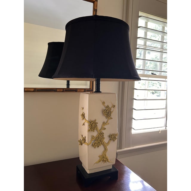 Nardini Studios 1950s Nardini Studio Los Angeles Hollywood Regency Chinoiserie Ceramic Lamp For Sale - Image 4 of 10