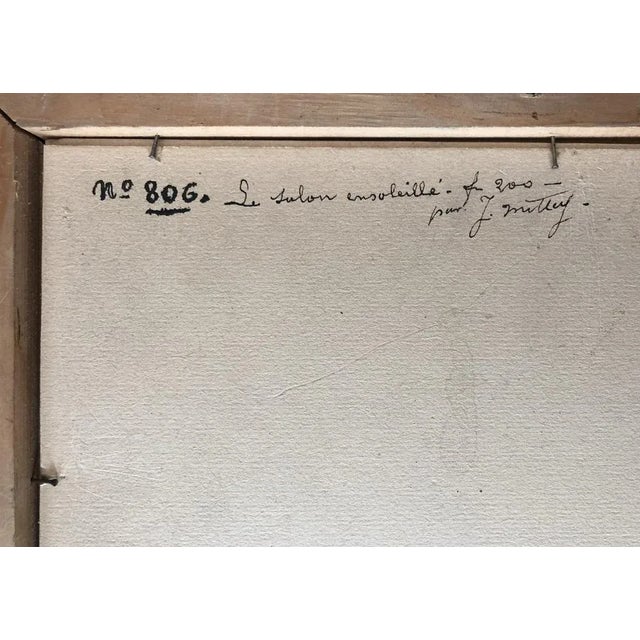 Joseph Mittey, Le salon ensoleillé, Gouache on Canson Paper, Framed For Sale - Image 9 of 10