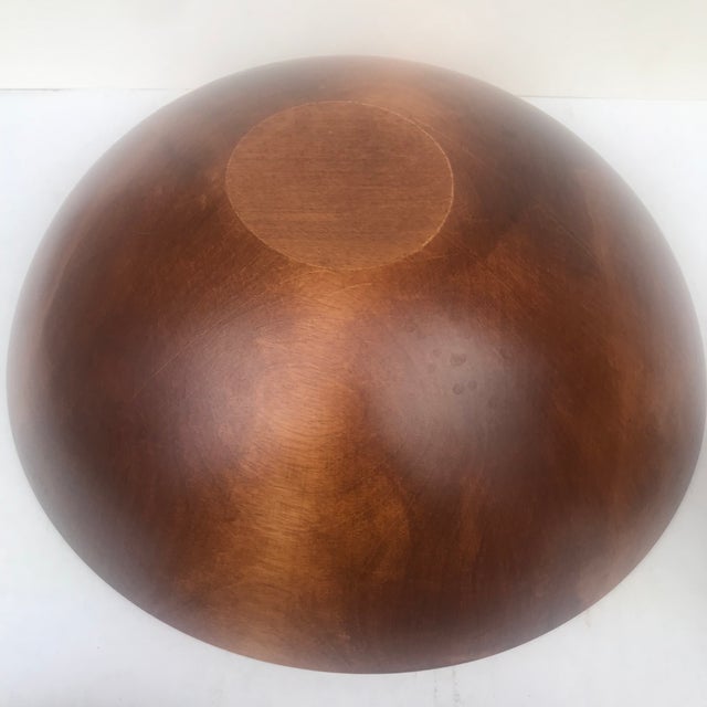 Vintage Wooden Salad Bowl Set - 9pcs For Sale - Image 11 of 14