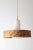 White Mid-Century Modern Glass Pinewood Raffia Hanging Lamp by Doria, 1960s For Sale - Image 8 of 17