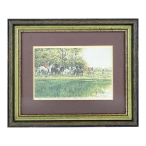 Richard Felden 1981 "Off to the Hunt Fox Valley Hunt Club" Framed Print