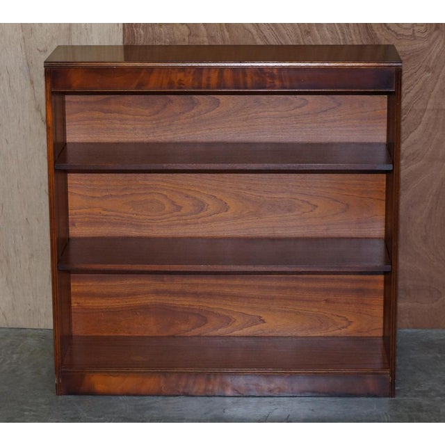 Vintage Bookcases in Flamed Hardwood from Shaws of London, Set of 2 For Sale - Image 11 of 17