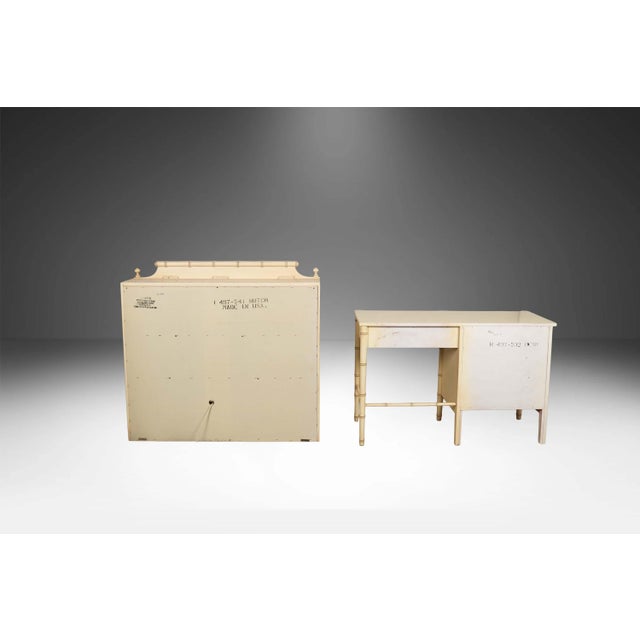 Hollywood Regency Vintage Henry Link Faux Bamboo Desk Hutch For Sale - Image 13 of 13