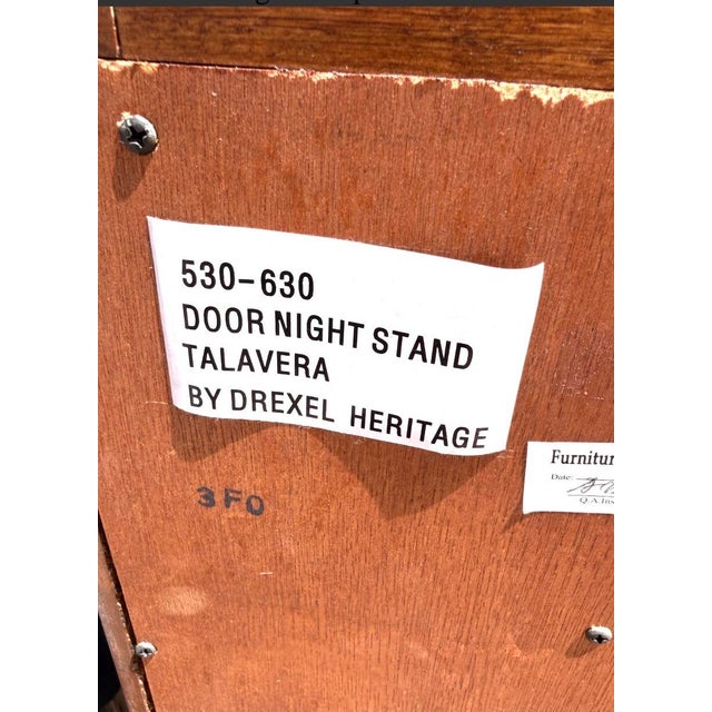 Wood A Vintage Drexel Heritage French Provincial Style Wooden Door Nightstand For Sale - Image 7 of 12
