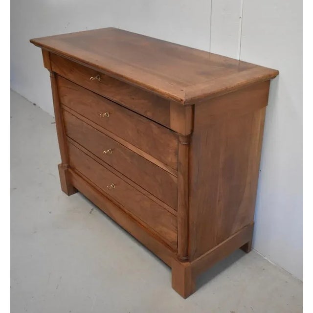 Small Solid Walnut Chest of Drawers, 1800s For Sale - Image 3 of 18