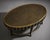 Mid 20th Century Hollywood Regency Oval Coffee Table by Decca — Dark Antique Brass Finish With Hand-Gilded Scalloped Apron For Sale - Image 4 of 6