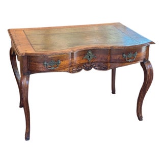 19th Century Louis XVI One-Drawer Writing Table With Leather Top For Sale
