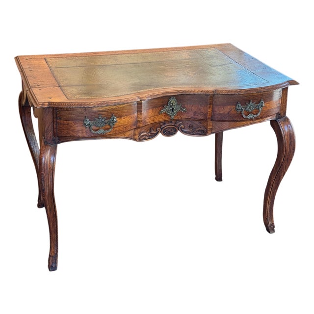 19th Century Louis XVI One-Drawer Writing Table With Leather Top For Sale