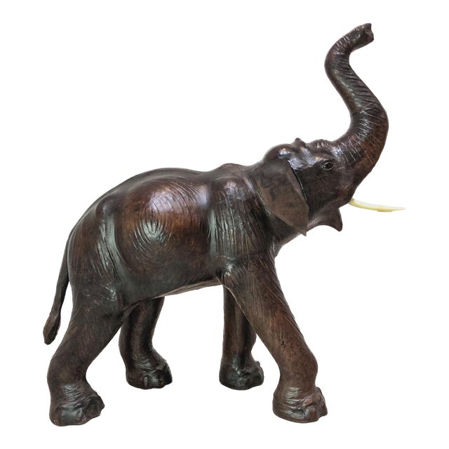 Large Leather Elephant In The Style Of Dimitri Omersa Chairish