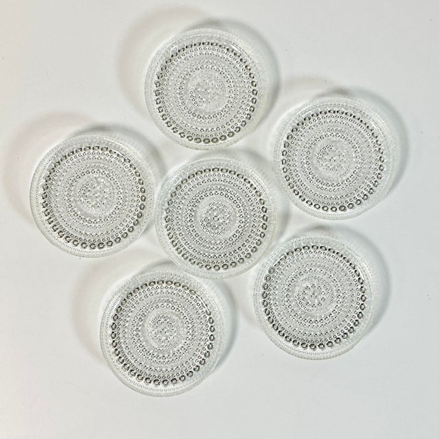 1980s Vintage Chippendale Hollywood Regency Crystal Coasters - Set of 6. For Sale - Image 4 of 11