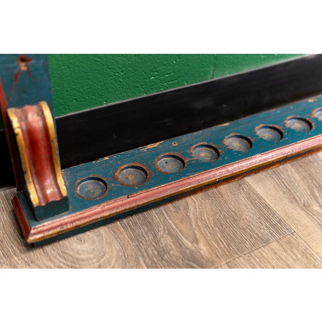 Incredibly Unique American 19th Century Painted Pool | Billiard | Snooker Cue Rack For Sale - Image 15 of 16