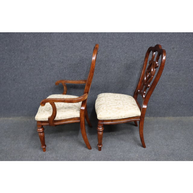 Set of 6 Thomasville Georgian Style Cherry Dining Chairs For Sale - Image 9 of 17