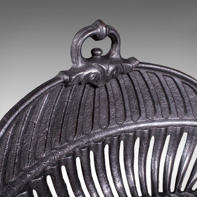 Metal Antique Regency Revival Fire Basket, English, Iron, Fireplace, Grate, Edwardian For Sale - Image 7 of 10