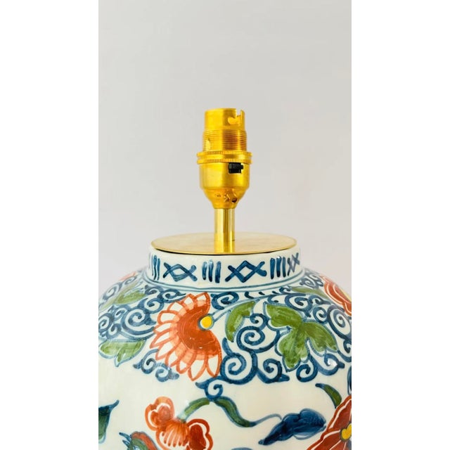 Antique Table Lamp from Royal Tichelaar Makkum For Sale - Image 3 of 6