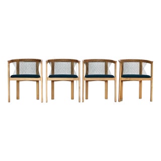 String Chairs by Tranekaer for Tranekær Furniture, 1970s, Set of 4 For Sale