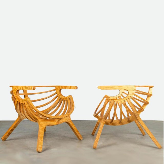 Brown Set of Modern Skeleton Armchair by Hannes Dhaese, Belgium, 2010s For Sale - Image 8 of 18