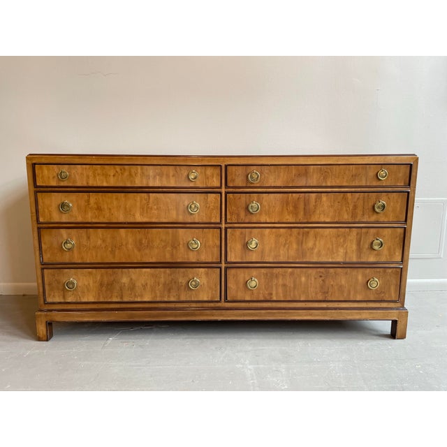 Mid-Century Modern 1980s Vintage Wooden Drexel Heritage Dresser For Sale - Image 3 of 10