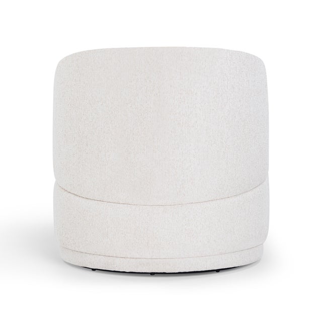 Massa Textured Beige Swivel Accent Chair For Sale - Image 4 of 8