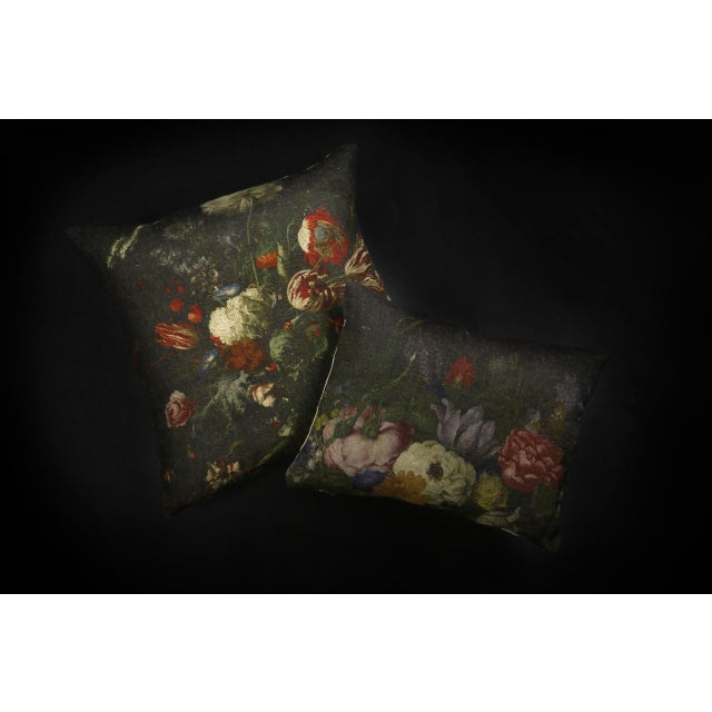Illustration Antwerp Linen Cushion Pillow, 12"x16" For Sale - Image 3 of 3