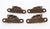 These cast iron hinge parts were taken from a parlor train car. They were used to control how far the upper windows in...