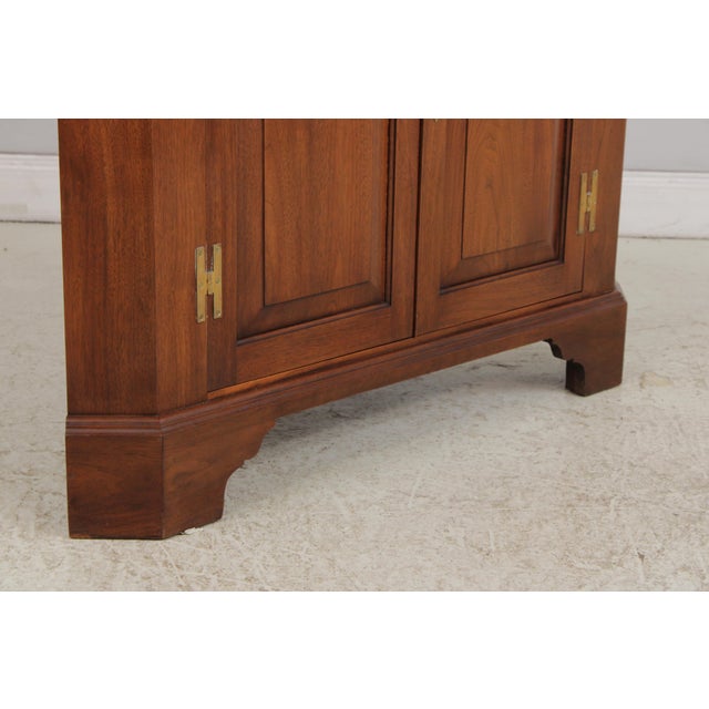 Brown Henkel Harris Walnut Tall Corner Cabinet For Sale - Image 8 of 15