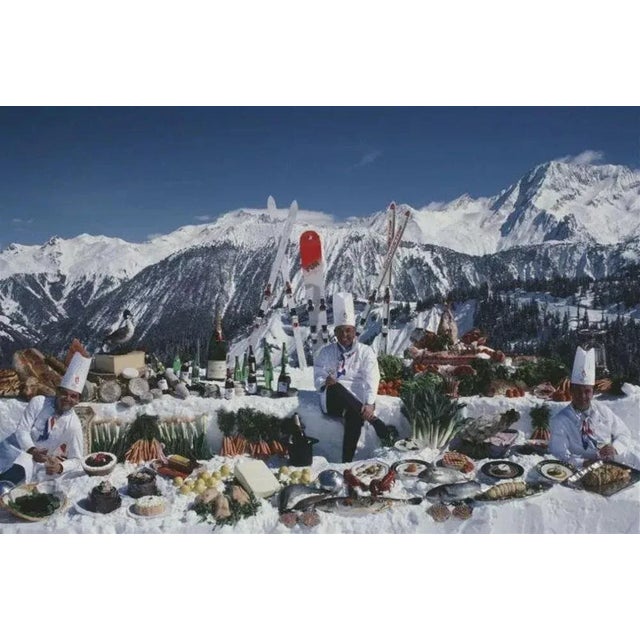 Culinary Heights 1987 by Slim Aarons Slim Aarons Limited Estate Edition Courchevel restaurant chefs Jean Jacob (left) of...