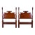 Pair of American Black Cherry Pineapple Twin Bed Headboards For Sale
