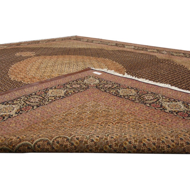 Vintage Persian Tabriz Rug - 09'10 X 12'09 For Sale - Image 4 of 5