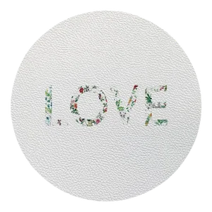 Nicolette Mayer "Love" Lost Pavillion 16" Round Pebble Placemats, Set of 4