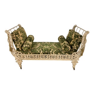 Antique French Iron Bench For Sale