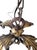 Currey & Company Huge Vintage Florentine Gold Gilt & Dark Iron Acanthus Leaf 8-Light Lantern Chandelier For Sale - Image 4 of 9
