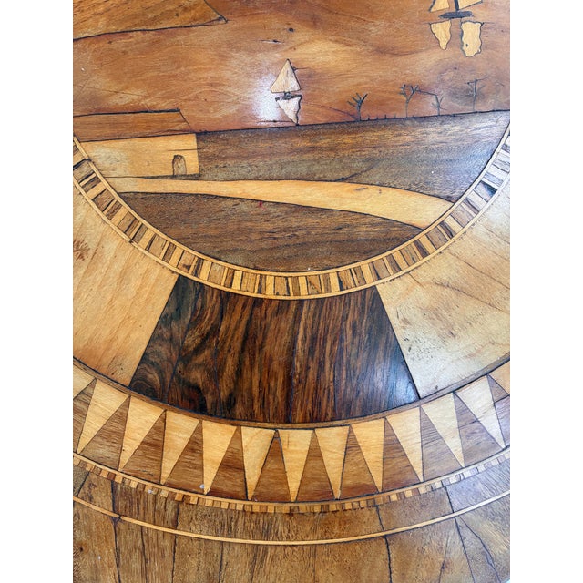 Italian Late 20th Century Italian Octagonal Marquetry Side Table For Sale - Image 3 of 7
