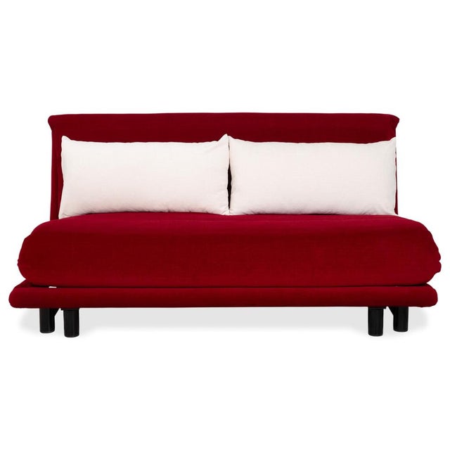 Modern Multy Fabric Red and White Cream Manual Function Three-Seater Sleeper Sofa by Ligne Roset For Sale - Image 3 of 14