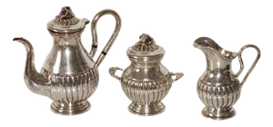 Vintage 800 Silver Coffee Service, 1920s, Set of 3