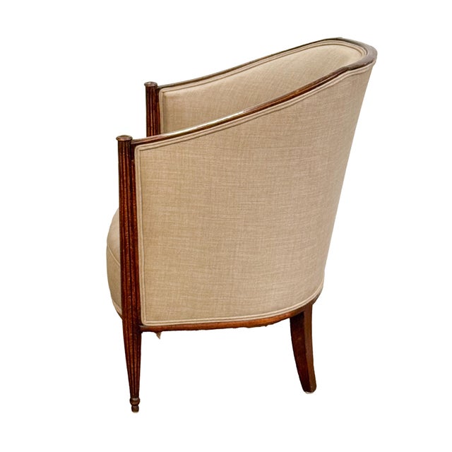 Mid 20th Century Pair of French Lounge Chairs in the Art Deco Style (Individually Priced) For Sale - Image 5 of 15