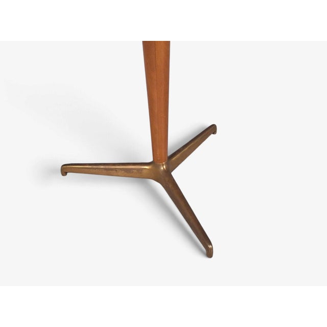 1940s Mid-Century Modern Edward Wormley, Rare Snack Floor Lamp, Wood, Brass For Sale - Image 14 of 15