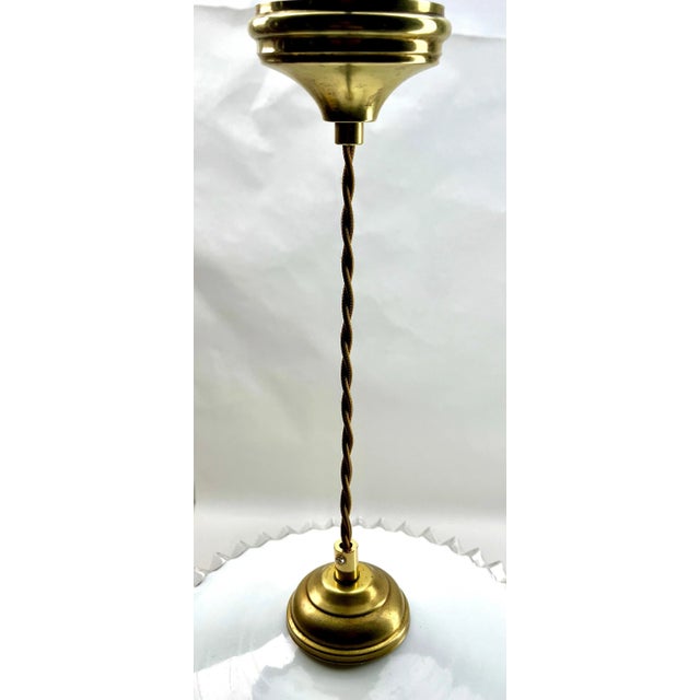 1930s Art Deco Opaline Ceiling Lamp, 1930s For Sale - Image 5 of 13