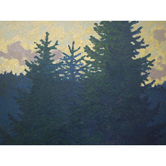 Bahndorf Heribert, Lakeside Landscape, 1930, Oil Painting on Cardboard, Framed For Sale - Image 16 of 18