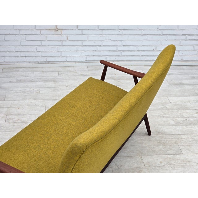 Vintage Danish Two-Seater Sofa in Furniture Wool and Teak Wood, 1960s For Sale - Image 14 of 18