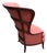 1940s John M. Smythe Attributed Deco Wingback Arm Chair For Sale